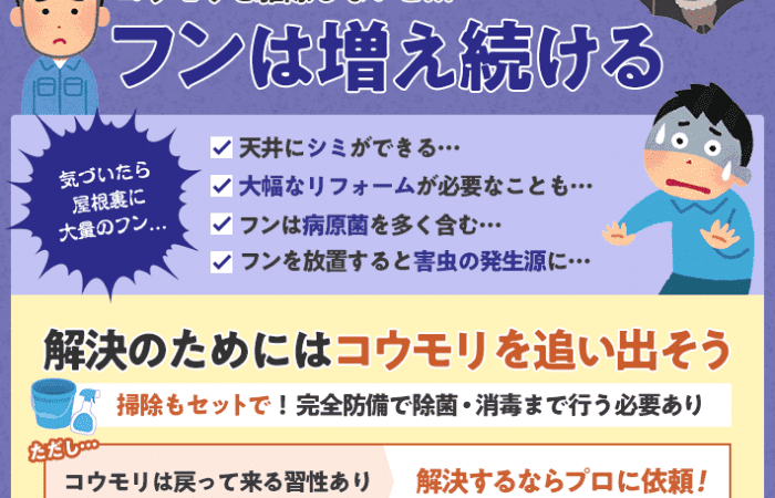 もう悩まない コウモリのフン害を確実に解決する方法 みんなのコウモリ駆除屋さん